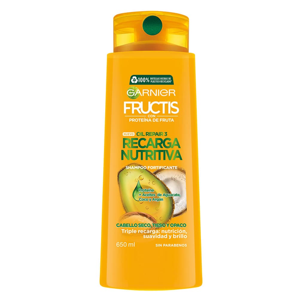 Shampoo Garnier Fructis Oil Repair 3 Recarga Nutritiva C/650 mL