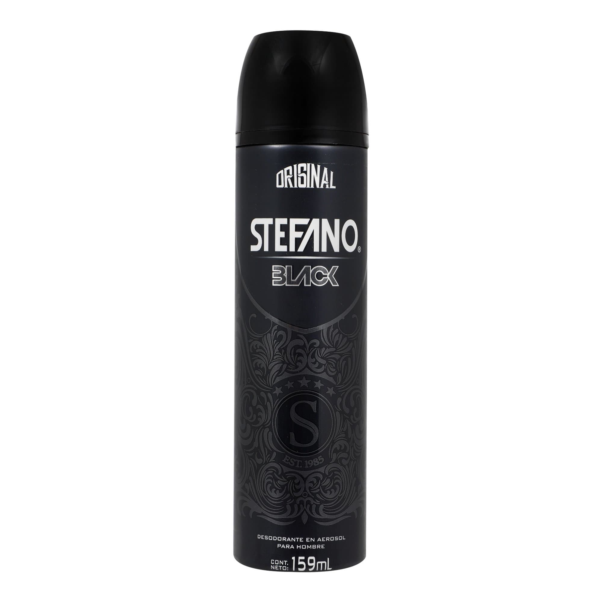 Desodorante Stefano en Aerosol Black 159 ml