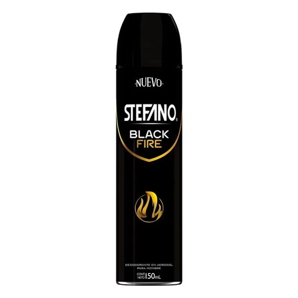 Desodorante Stefano en Aerosol Black Fire 150 ml