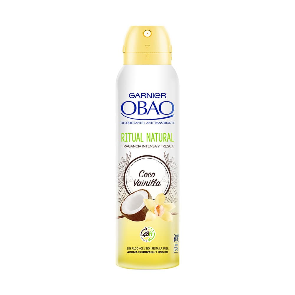 Desodorante Obao en Aerosol Coco Vainilla C/150 mL