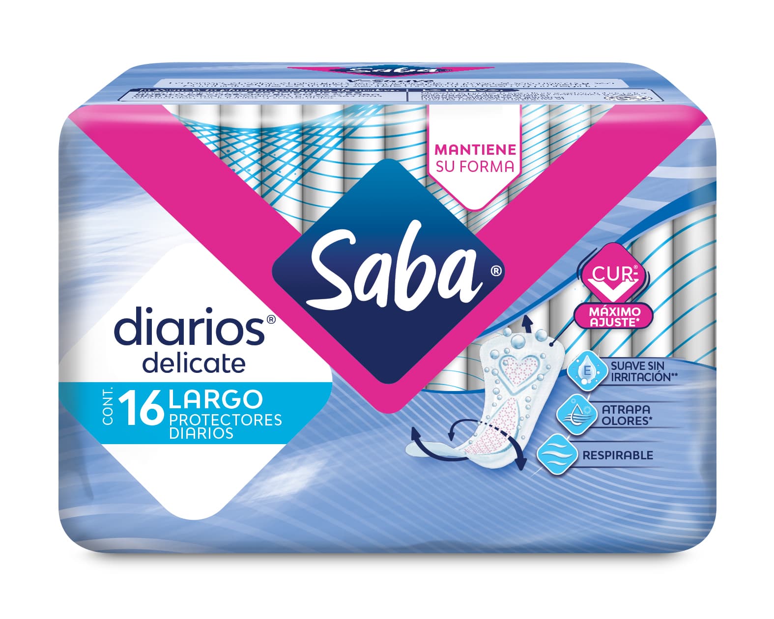 Protectores Saba Diarios Delicate Largos C/16 piezas