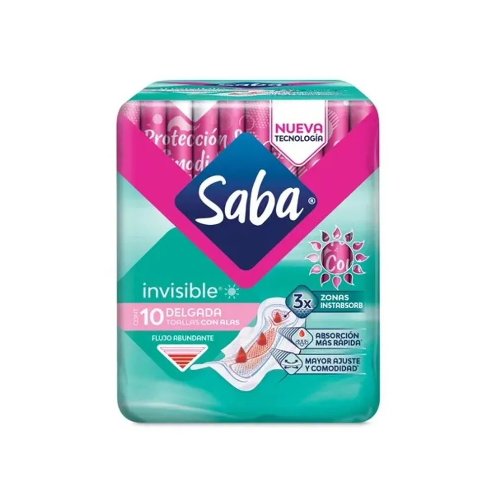Toalla femenina SABA INVISIBLE Buenos días C/10