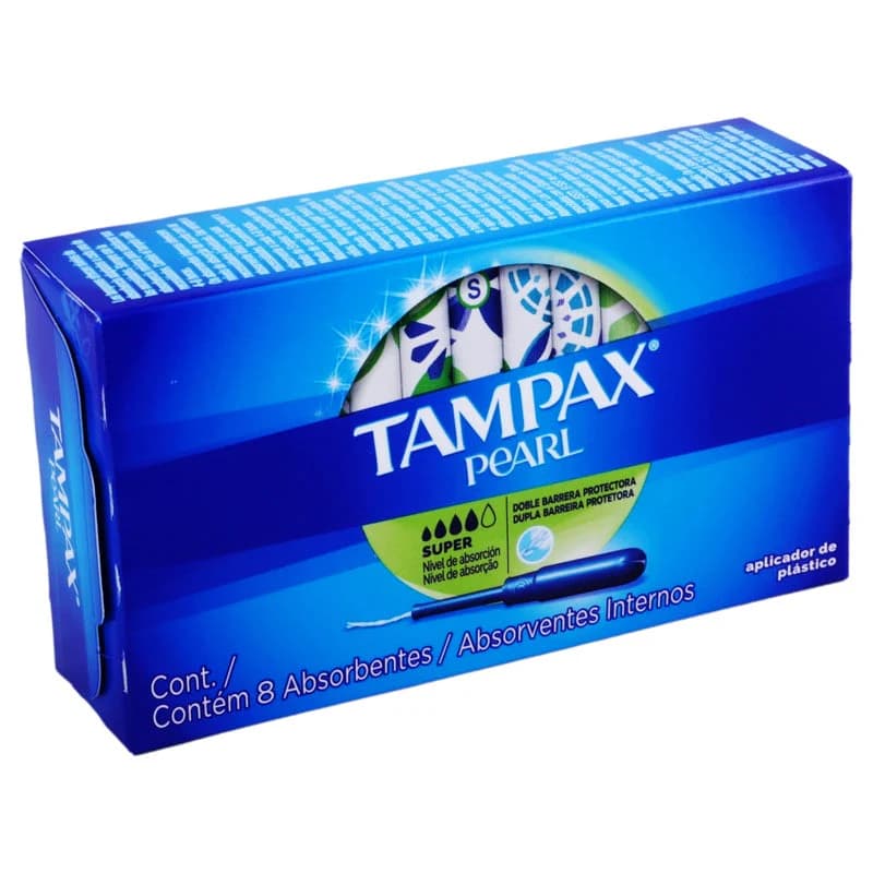 Tampones Tampax Pearl Flujo Abundante 8 piezas