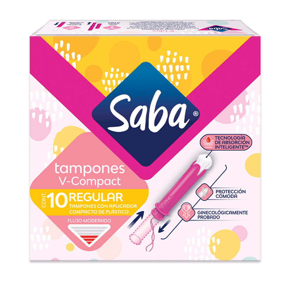 Tampones Saba V-Compact Regular C/10 Pzas