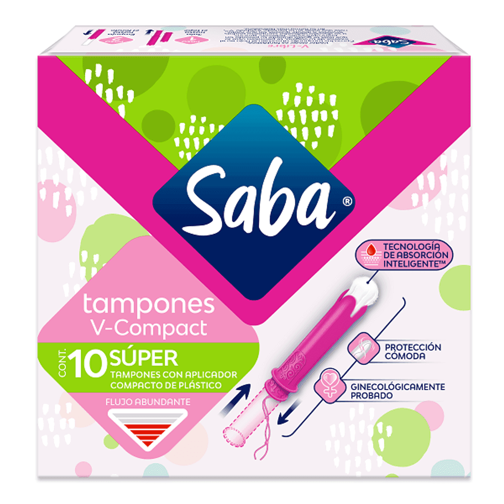 Tampones Saba V-compact Super C/10 Pzas