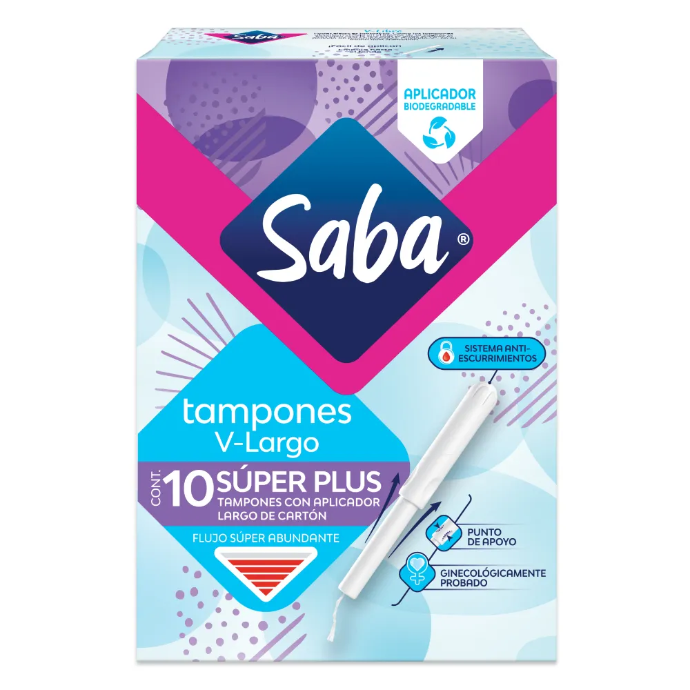 Tampones Saba V-Largo Superplus C/10 Pzas