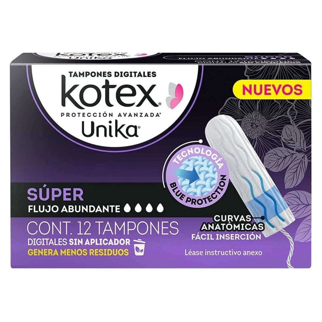 Tampones Kotex Unika Super C/12 Pzas
