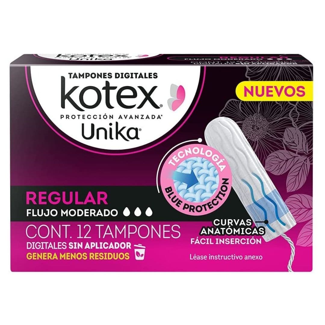 Tampones Kotex Unika Regular C/12 Pzas