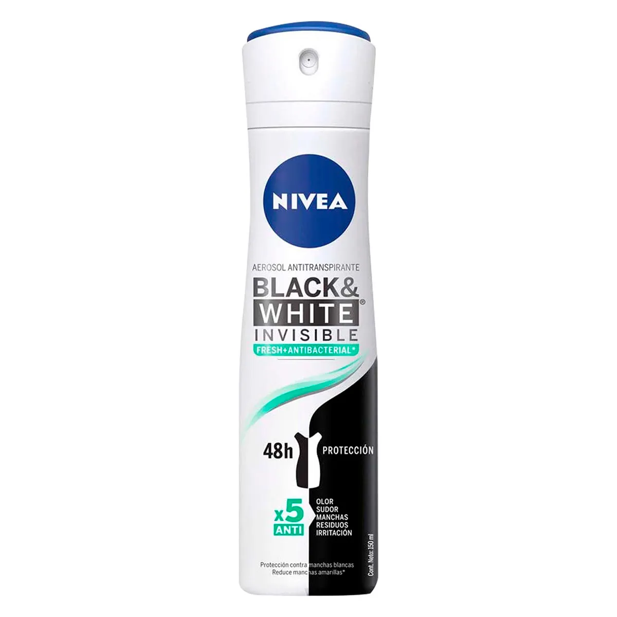 Antitranspirante en Aerosol Nivea Invisible For Black & White Fresh C/150 mL