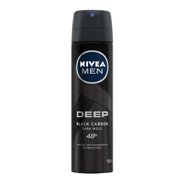 Antitranspirante en Aerosol Nivea Men Deep Black Carbon Dark Wood 150 ml