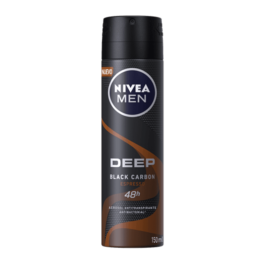 Antitranspirante en Aerosol Nivea Men Deep Black Carbon Espresso 150 ml