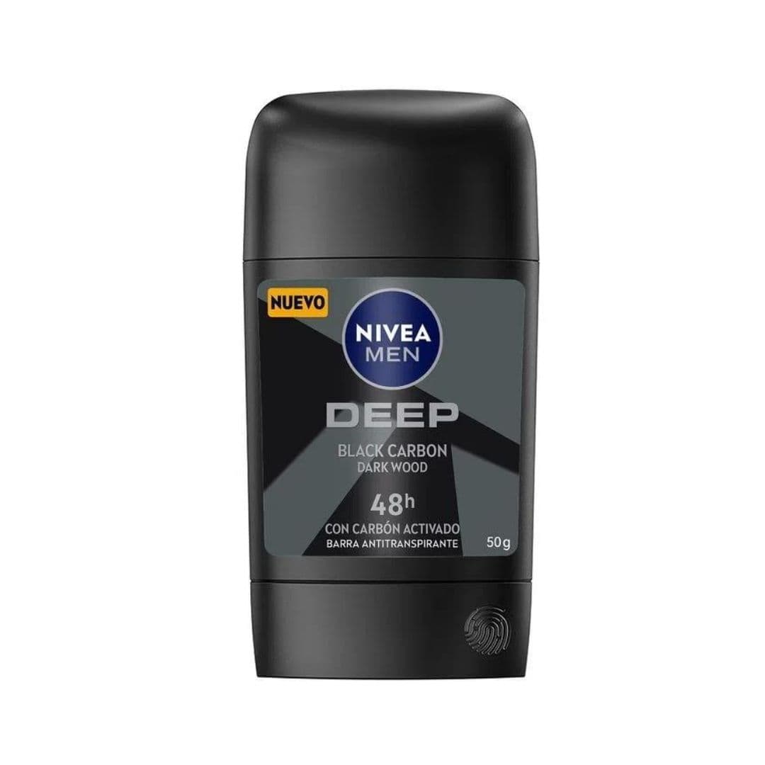 Antitranspirante en Barra Nivea Men Deep Black Carbon Dark Wood 50 g