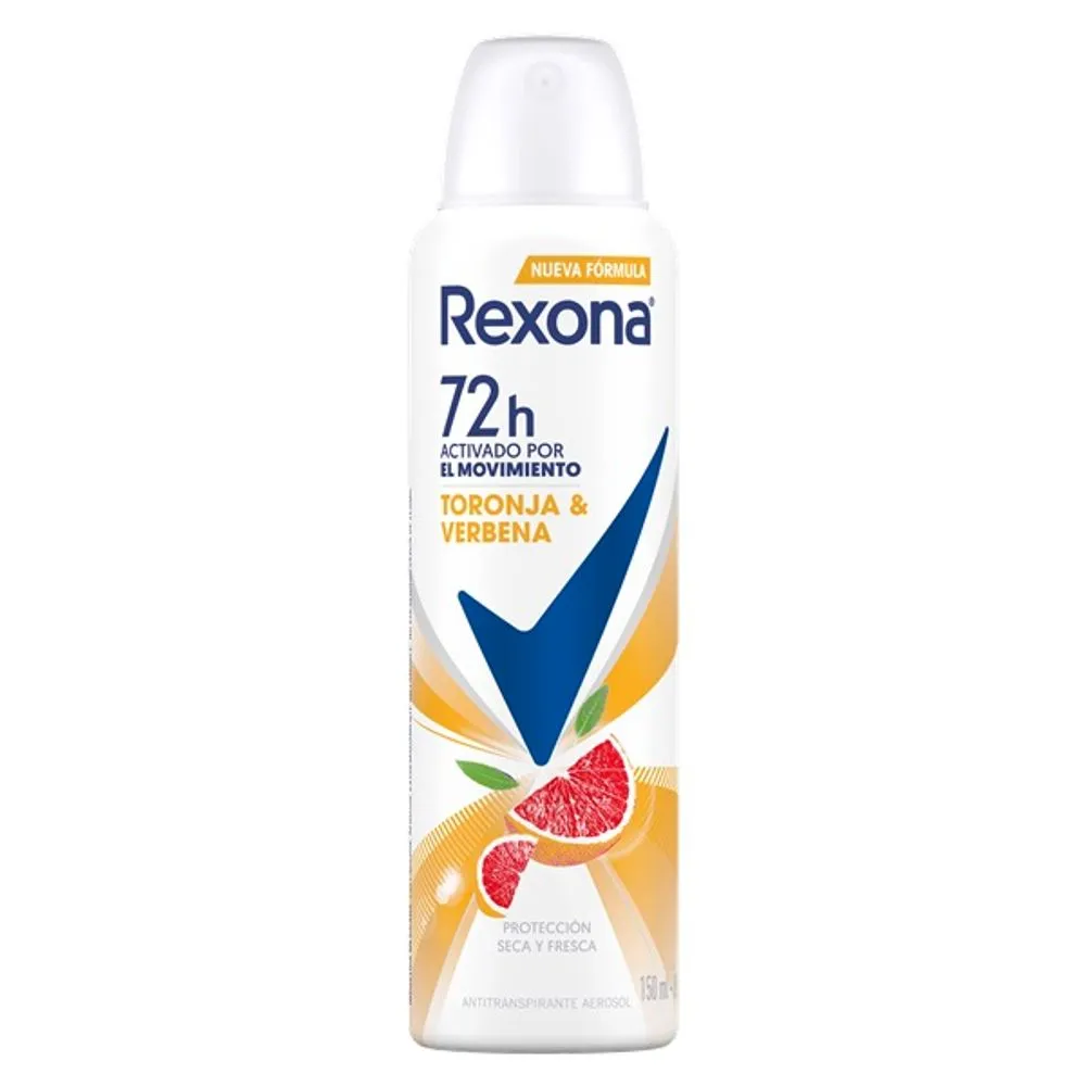 Antitranspirante en Aerosol Rexona Toronja y verbena C/150 mL