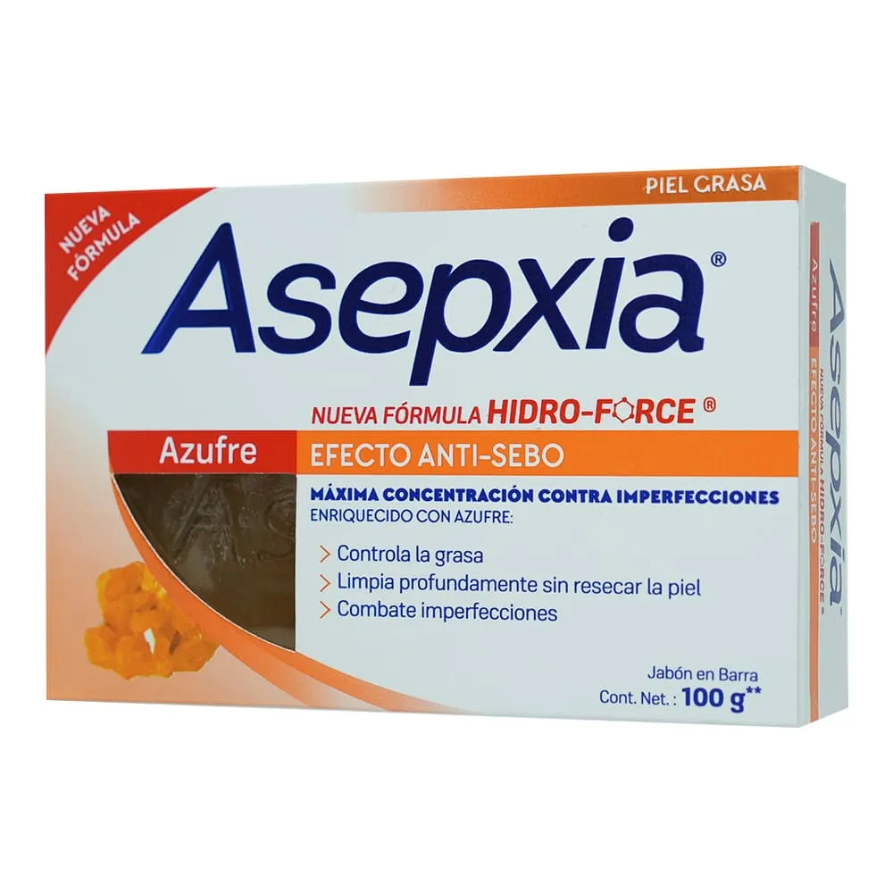 Jabón en Barra Asepxia Azufre Anti-Sebo C/100 g