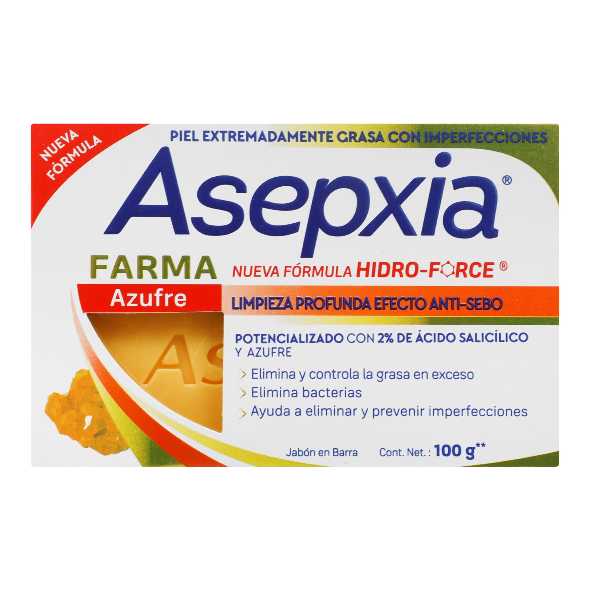 Jabón en Barra Asepxia Azufre C/100 g