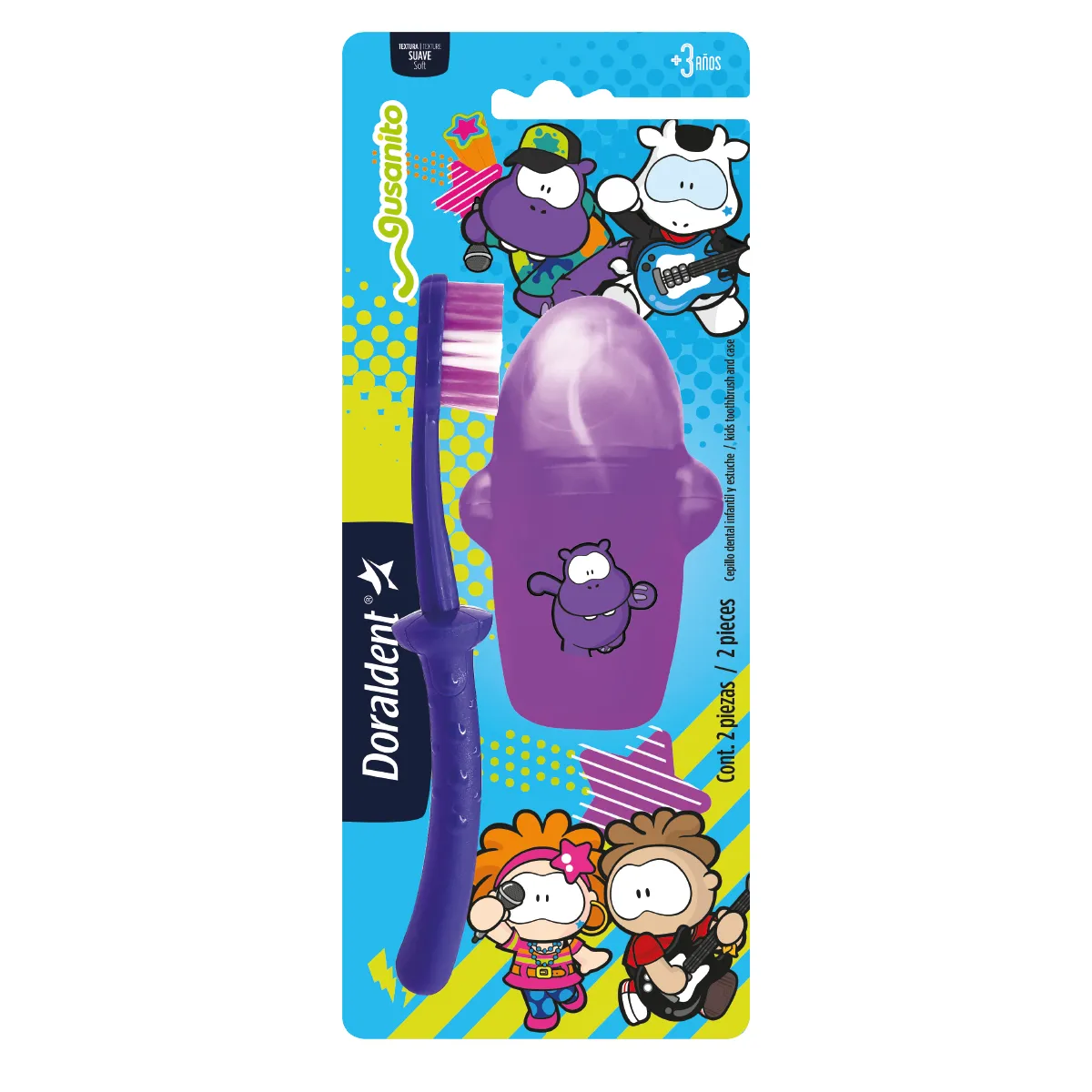 Cepillo Dental Doraldent Infantil Gusanito + Estuche