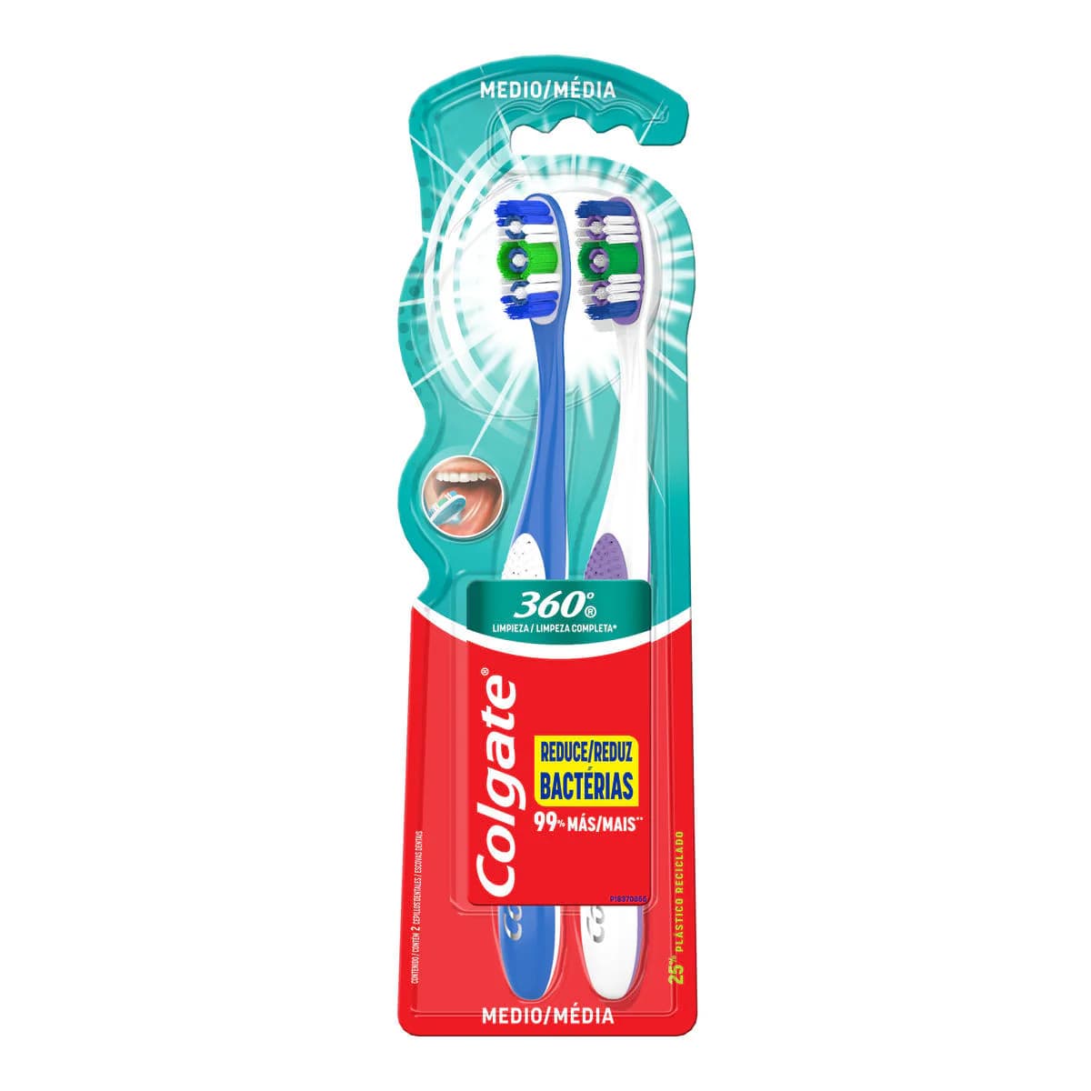 Cepillo Dental Colgate 360 C/2 Pzas