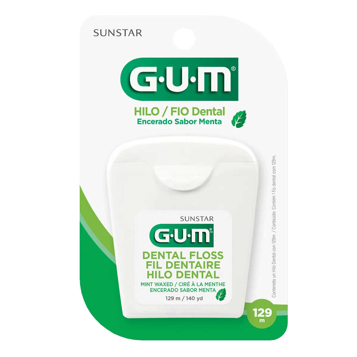 Hilo Dental GUM sabor menta C/129 m