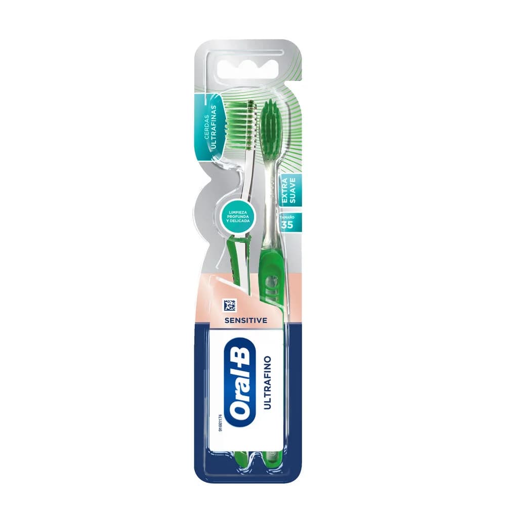 Cepillo Dental extra suave ORAL B Sensitive #35 C/2 Pzas