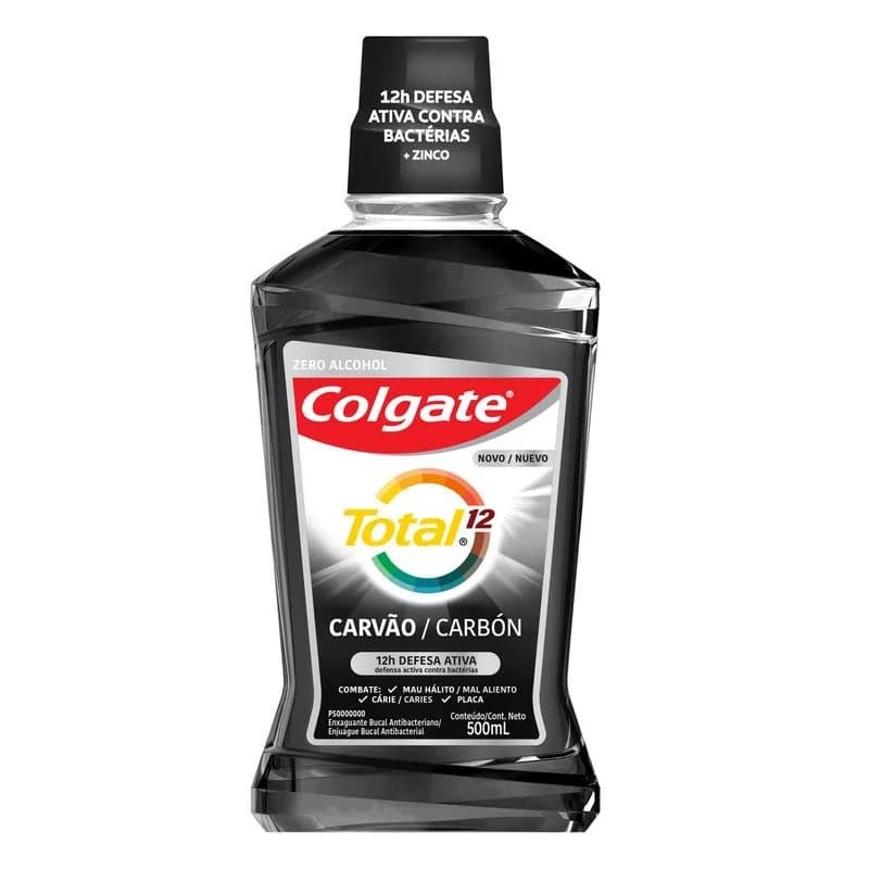 Enjuague Bucal Colgate Total 12 Carbon Activado C/500 mL