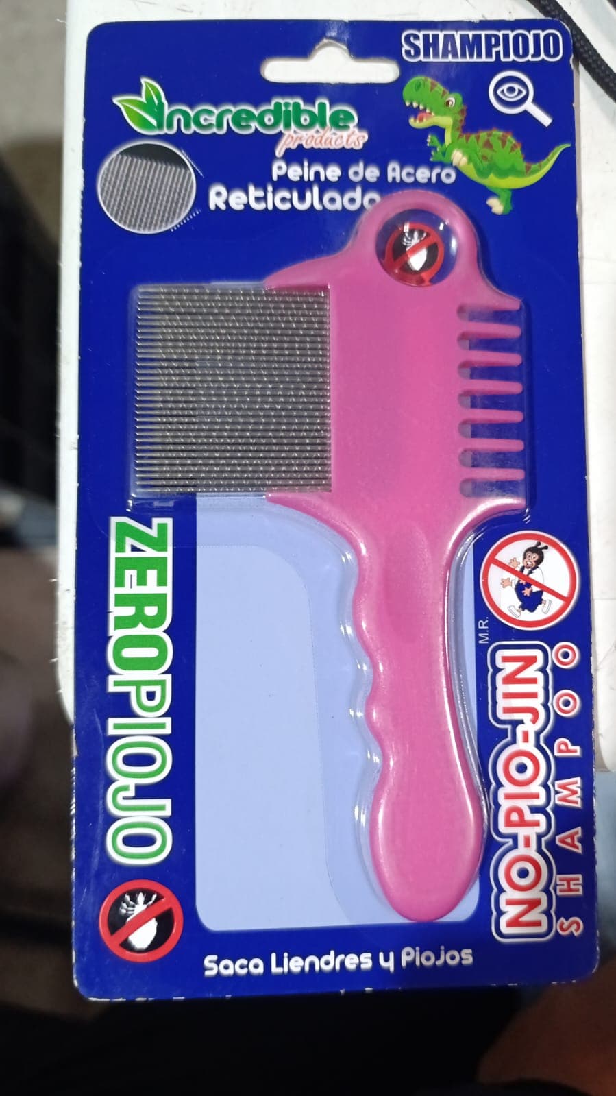 Peine Dinosaurio Blister ZERO PIOJO