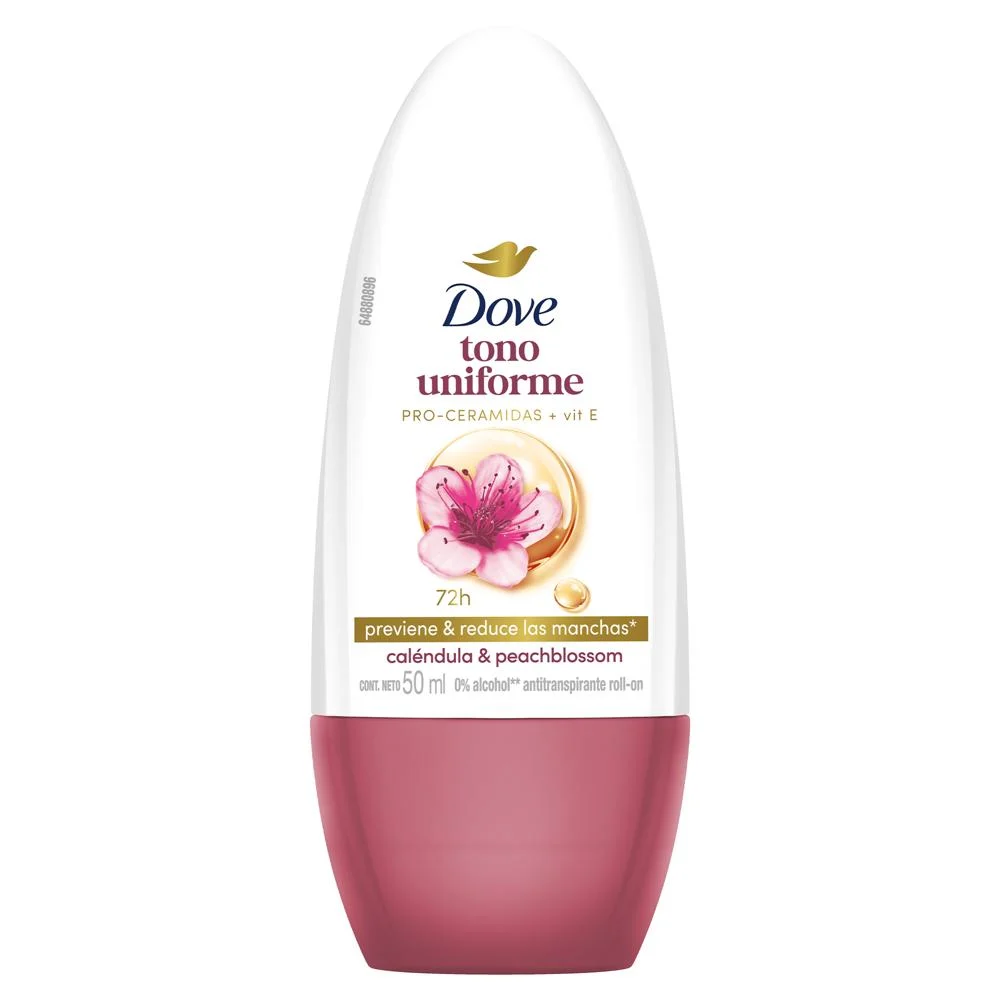 Antitranspirante Roll-On Dove Tono Uniforme Calendula C/50 ml