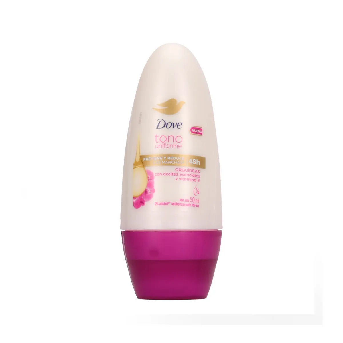 Antitranspirante Roll-On Dove Tono Uniforme Orquideas C/50 ml