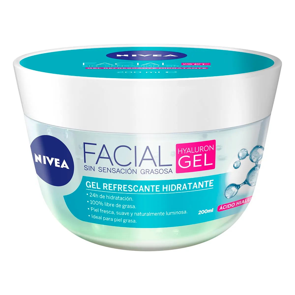 Gel Nivea Facial Refrescante Hidratante Hyaluron 200 Ml