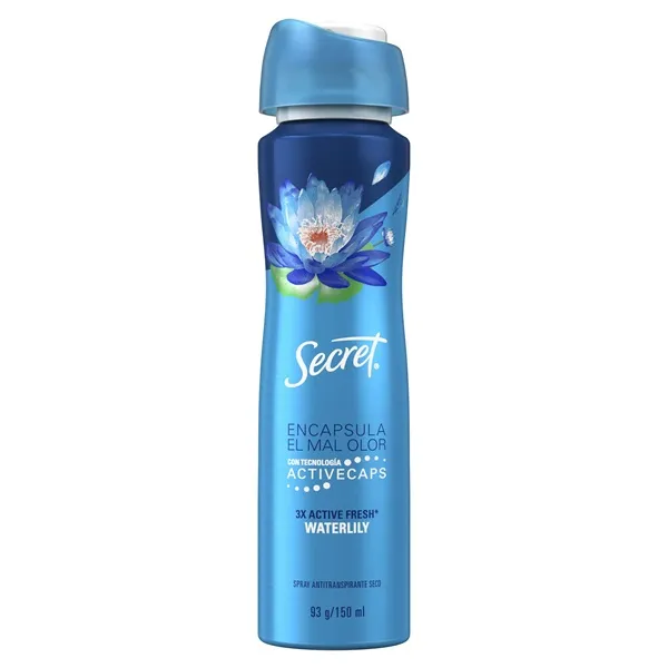 Antitranspirante en Aerosol Secret Waterlily C/150 mL