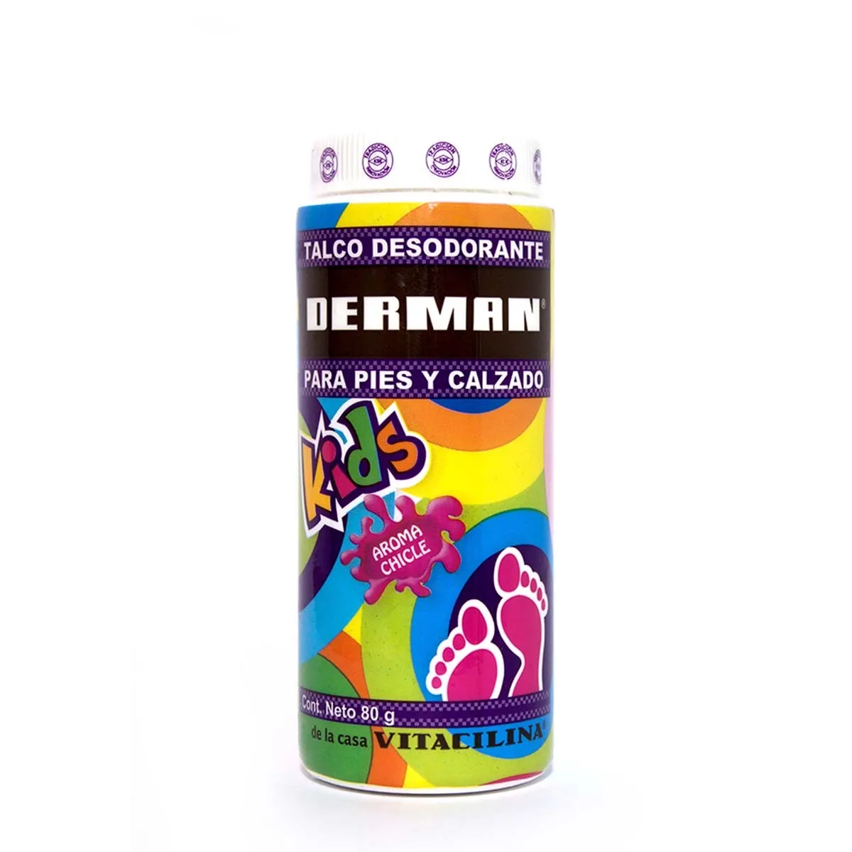 Talco DERMAN KIDS Olor chicle C/80 g