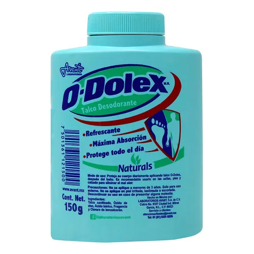 Talco Desodorante O-Dolex Naturals C/150 g