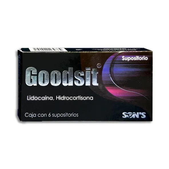 Lidocaina 60 mg / Hidrocortisona 5 mg GOODSIT C/6 Supositorios