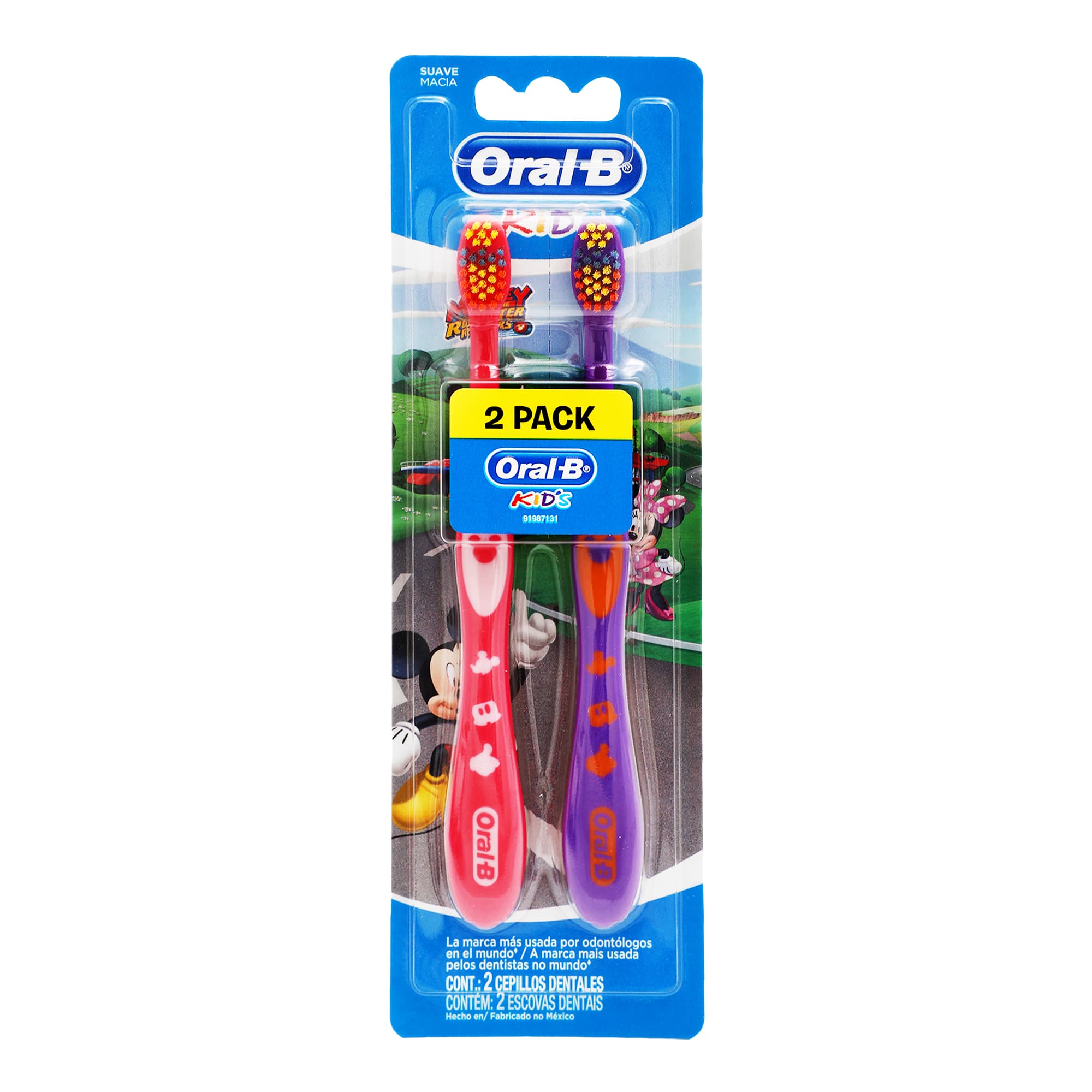 Cepillo Dental Oral B Kids Disney Suave C/2 Pzas