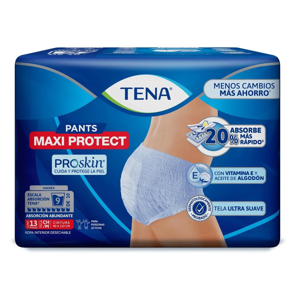 TENA Pants Maxi Protect Talla: Ch-Med C/13 pzas