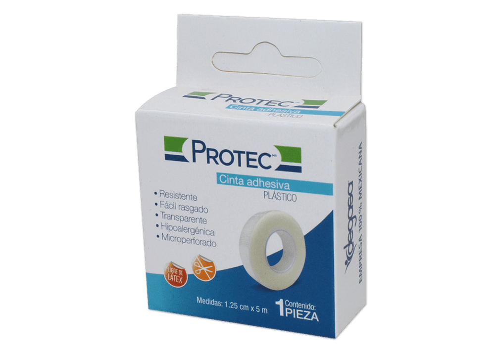 Cinta Adhesiva Transparente PROTEC de 1.25 cm X 5 m C/1 Rollo