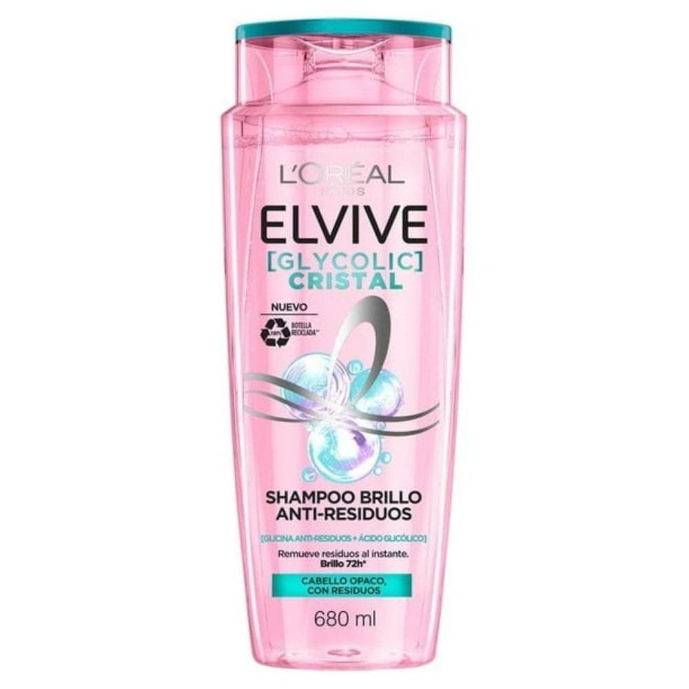 Shampoo Loréal Elvive Glycolic Cristal C/680 mL