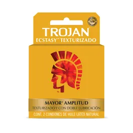 Condón Trojan Ectasy Texturizado C/2 pzas