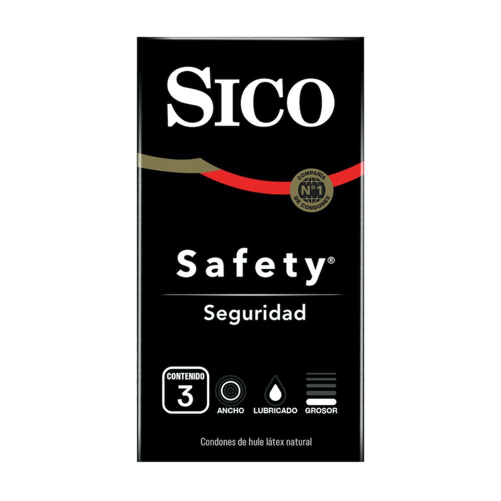 Condón Sico Safety C/3 pzas.