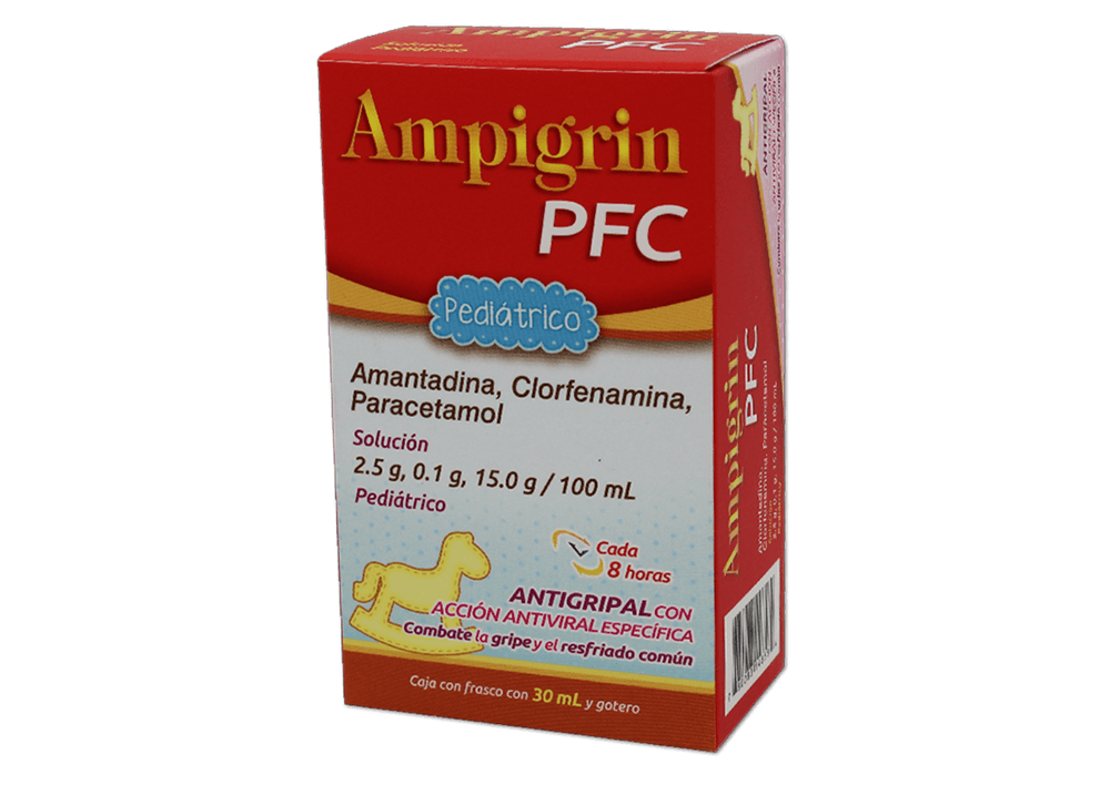 Ampigrin PFC Pediátrico Amantadina 2.5 g Clorfenamina 0.1 g Paracetamol 15 g