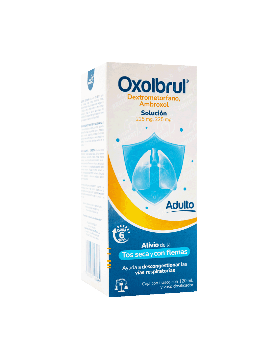 Dextrometorfano 225 mg / Ambroxol 225 mg OXOLBRUL Adulto C/120 mL