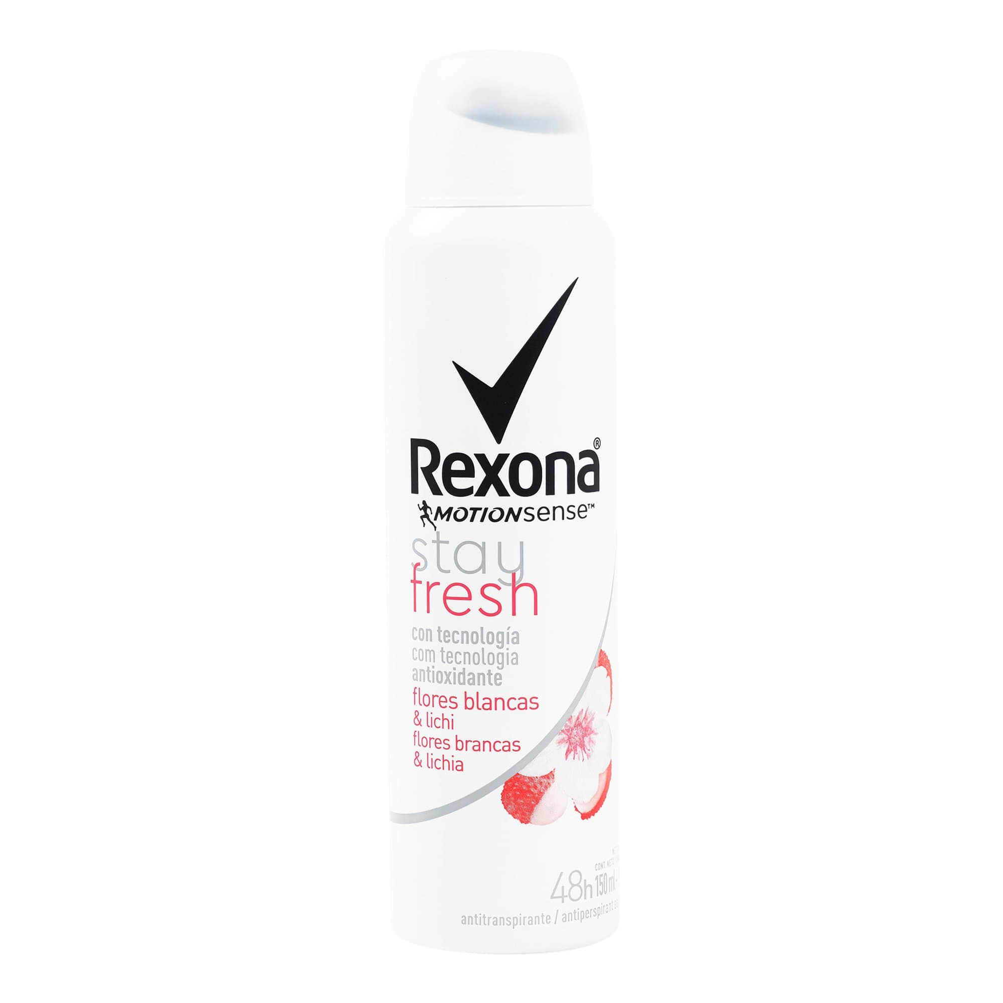 Antitranspirante en Aerosol Rexona Flores Blancas y Lichi C/150 mL