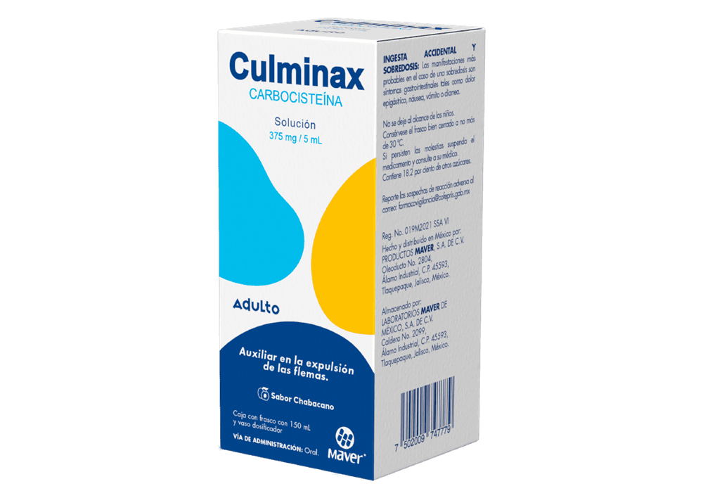 Carbocisteina 375 mg / 5 mL CULMINAX Adulto C/150 mL