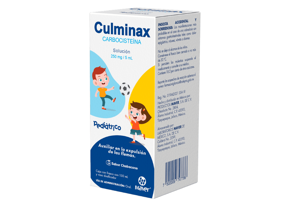 Carbocisteina 250 mg / 5 mL CULMINAX Infantil C/150 mL