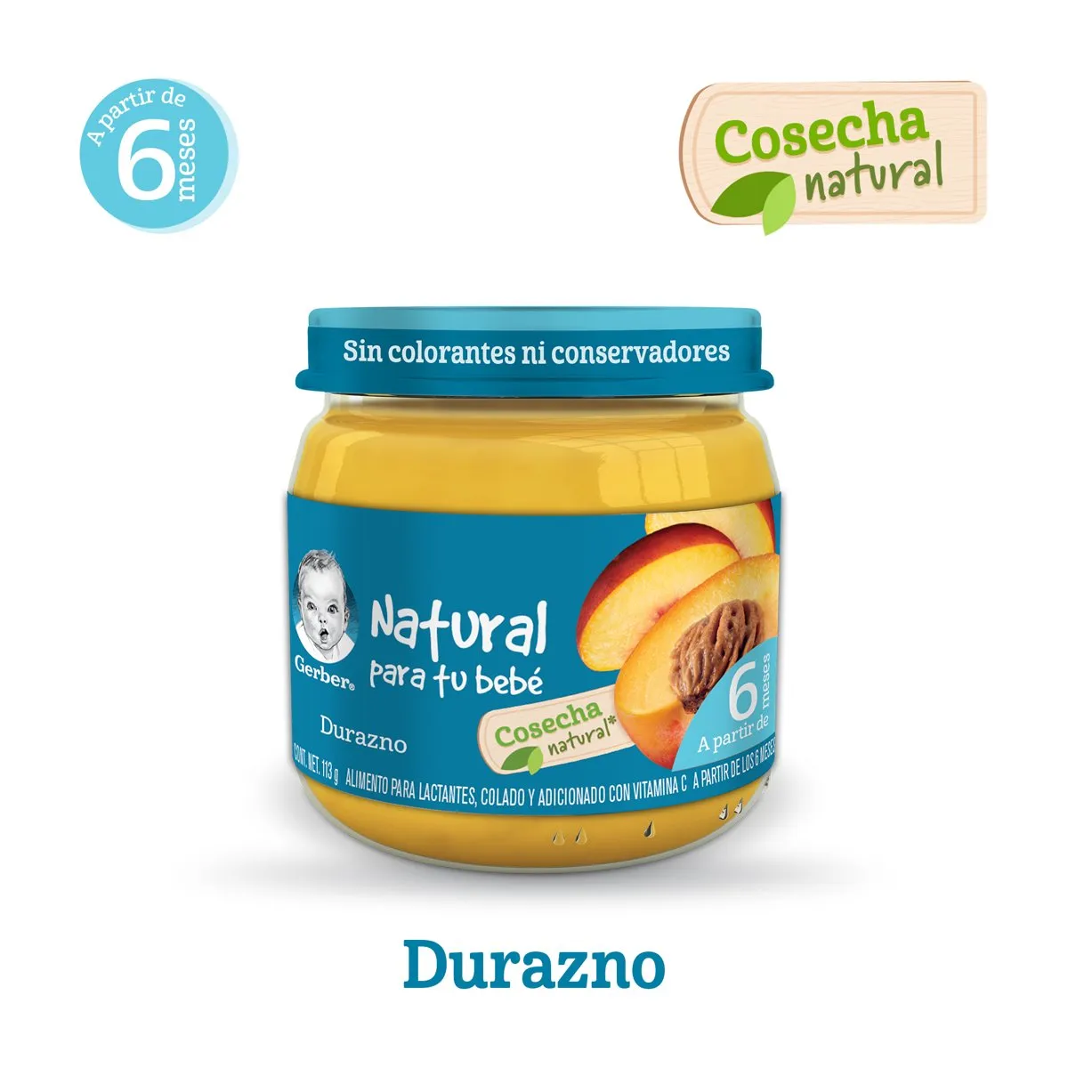 Gerber Etapa 2A Durazno C/113 g