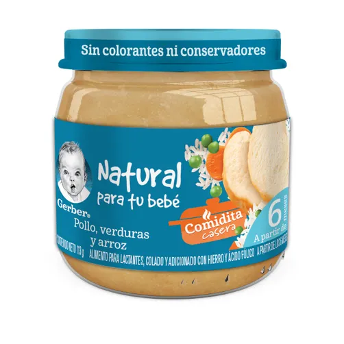 Gerber Etapa 2A Pollo Verduras y Arroz C/113 g
