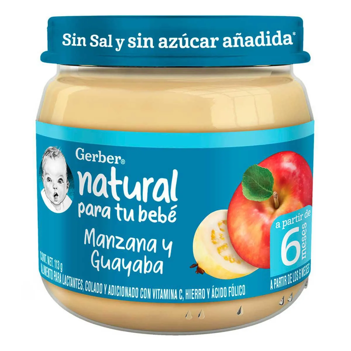 Gerber Etapa 2A Manzana y Guayaba C/113 g