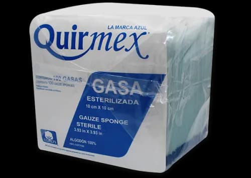 Gasa estéril QUIRMEX Refil 10 X 10 cm C/100 pzas