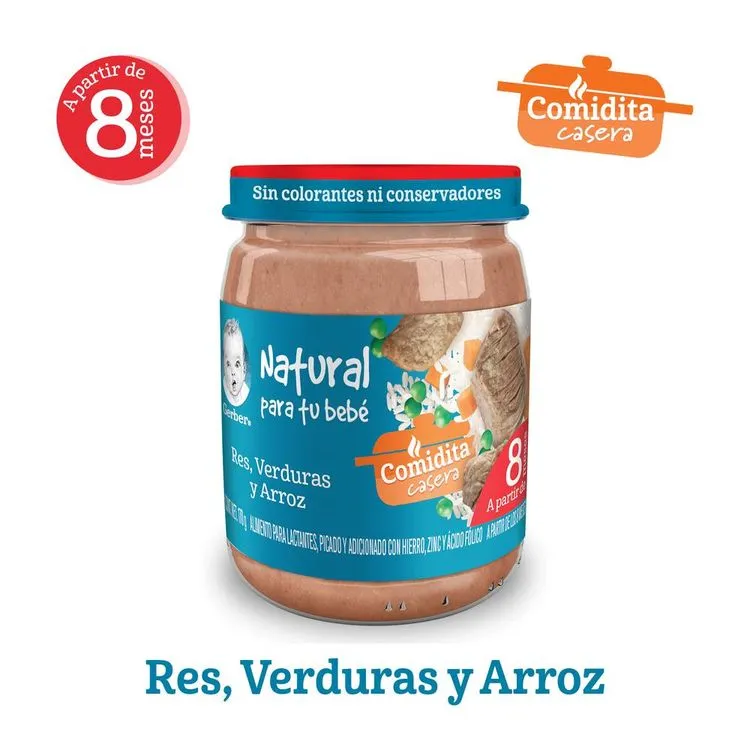 Gerber Etapa 3A Res Verdura y arroz C/170 g