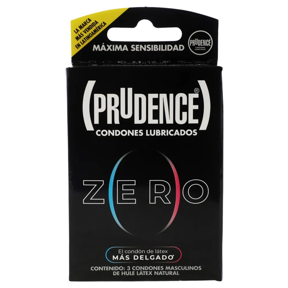 Condón lubricado Zero PRUDENCE C/3 pzas.