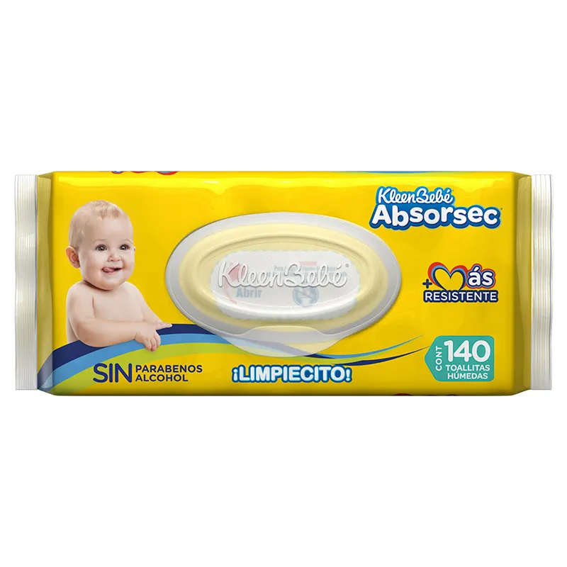 Toallas Húmedas Kleenbebe absorsec C/140 pzas